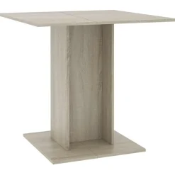 vidaXL spisebord 80 x 80 x 75 cm spånplade sonoma-eg