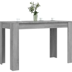vidaXL spisebord 120x60x76 cm konstrueret træ grå sonoma-eg