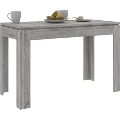 vidaXL spisebord 120x60x76 cm konstrueret træ grå sonoma-eg
