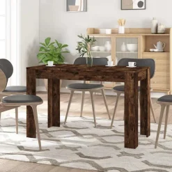 vidaXL spisebord 120x60x76 cm konstrueret træ røget egetræsfarve