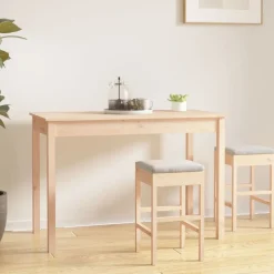 vidaXL spisebord 110x55x75 cm massivt fyrretræ