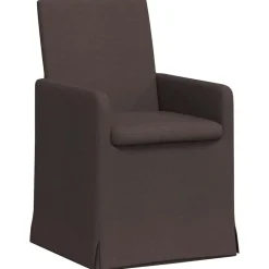 vidaXL Spisestole 2 pcs Mørkebrun 57 x 67 x 95 cm Stof