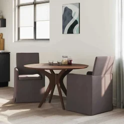 vidaXL Spisestole 2 pcs Mørkebrun 57 x 67 x 95 cm Stof