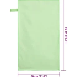 vidaXL Sportshåndklæder 2 pcs Grøn 50 x 30 cm Polyester og polyamid