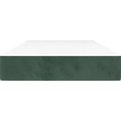 vidaXL springmadras med pocketfjedre medium 80x200x20 cm fløjl mørkegrøn