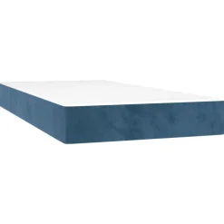 vidaXL springmadras med pocketfjedre medium 80x200x20 cm fløjl mørkeblå