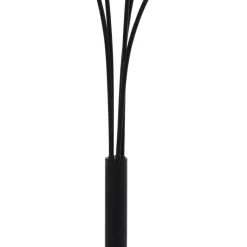 vidaXL standerlampe 200 cm 5 x E14 sort og guld