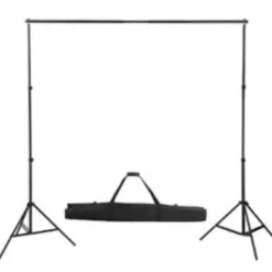 vidaXL stativsystem til fotobaggrund 300 x 300 cm grøn