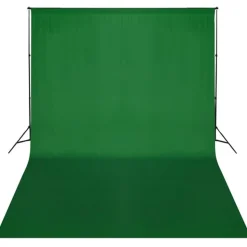 vidaXL stativsystem til fotobaggrund 300 x 300 cm grøn