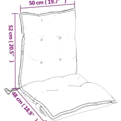 vidaXL stolehynde med lav ryg 2 stk. oxfordstof beige