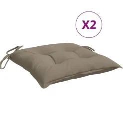 vidaXL stolehynder 2 stk. 40x40x7 cm oxfordstof gråbrun