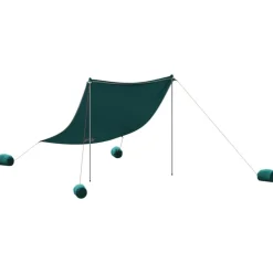 vidaXL strandbaldakin med sandankre 214x236 cm grøn