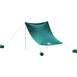 vidaXL strandbaldakin med sandankre 214x236 cm grøn
