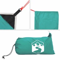 vidaXL strandbaldakin med sandankre 214x236 cm grøn