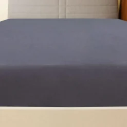 vidaXL stræklagen 90x200 cm jerseybomuld antracitgrå