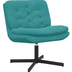vidaXL Svingende afslapningsstol Turkis 63 x 75 x 76 cm Fløjl