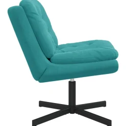 vidaXL Svingende afslapningsstol Turkis 63 x 75 x 76 cm Fløjl