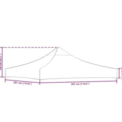 vidaXL tag til festtelt 3x3 m cremefarvet