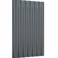 vidaXL tagplader 12 stk. 60x36 cm galvaniseret stål antracitgrå