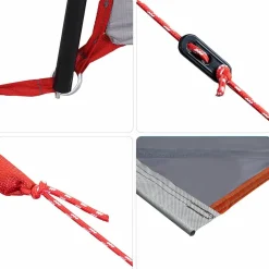 vidaXL Tailgate Telt til Campingvogn Grå og orange 352 x 250 x 240 cm