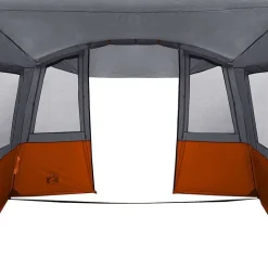 vidaXL Tailgate Telt til Campingvogn Grå og orange 352 x 250 x 240 cm