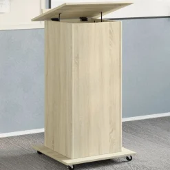 vidaXL talerstol med hjul skuffe 55x55x107cm konstrueret træ sonoma eg