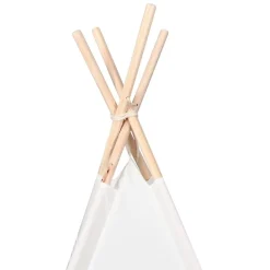 vidaXL Teepee Telt Hvid 120 x 120 x 150 cm Stof og Plast