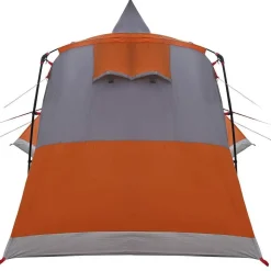vidaXL Teepee Telt 8-Personer med tag Grå og orange 720 x 465 x 295 cm