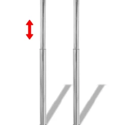 vidaXL teleskopiske bordben i krom 710 mm - 1100 mm