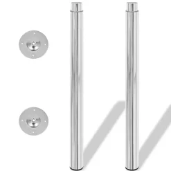 vidaXL teleskopiske bordben i krom 710 mm - 1100 mm