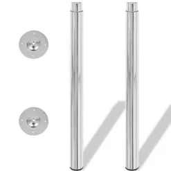 vidaXL teleskopiske bordben i krom 710 mm - 1100 mm
