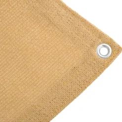 vidaXL telttæppe 200x200 cm HDPE sandfarvet