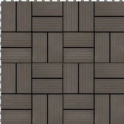 vidaXL Terrasse Flise 11 pcs Mørk Brun 30 x 30 cm WPC