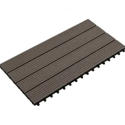 vidaXL Terrasse Flise 6 pcs Mørk Brun 60 x 30 cm WPC