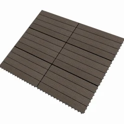 vidaXL Terrasse Flise 6 pcs Mørk Brun 60 x 30 cm WPC