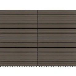vidaXL Terrasse Flise 6 pcs Mørk Brun 60 x 30 cm WPC