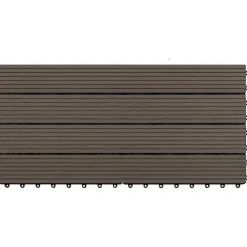 vidaXL Terrasse Flise 6 pcs Mørk Brun 60 x 30 cm WPC
