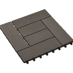 vidaXL Terrasse Flise 11 pcs Mørk Brun 30 x 30 cm WPC