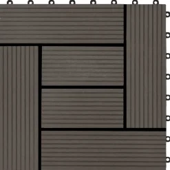 vidaXL Terrasse Flise 11 pcs Mørk Brun 30 x 30 cm WPC