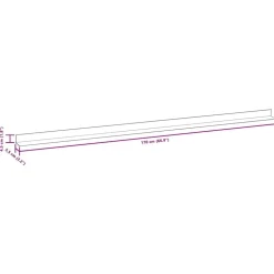 vidaXL terrassevinkellister 5 stk. WPC 170 cm mørkebrun