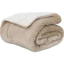 vidaXL Throw tæppe Beige 130 x 150 cm Fleece