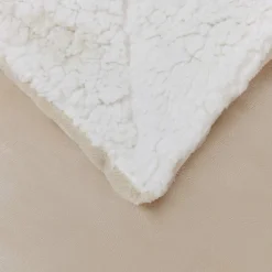 vidaXL Throw tæppe Beige 130 x 150 cm Fleece