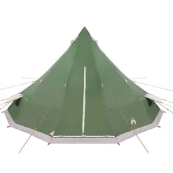 vidaXL Tipi telt med tag med opbevaring Grøn 560 x 560 x 300 cm taft