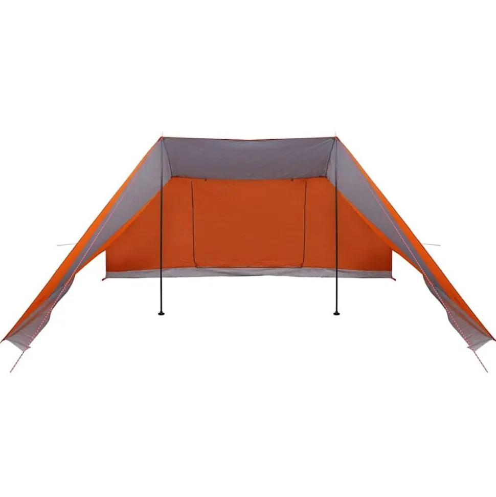 vidaXL Tipi telt med tag Grå og orange 660 x 456 x 200 cm taft