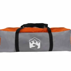 vidaXL Tipi telt med tag Grå og orange 560 x 560 x 300 cm taft