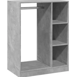 vidaXL tøjreol 77x48x102 cm konstrueret træ betongrå