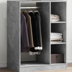 vidaXL tøjreol 77x48x102 cm konstrueret træ betongrå