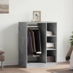 vidaXL tøjreol 77x48x102 cm konstrueret træ betongrå