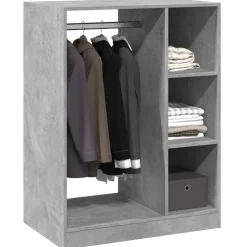 vidaXL tøjreol 77x48x102 cm konstrueret træ betongrå