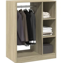 vidaXL tøjreol 77x48x102 cm konstrueret træ sonoma-eg